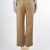 Pantalone Tabacco in flanella di lana HATELEY 42 MAX MARA WEEKEND 