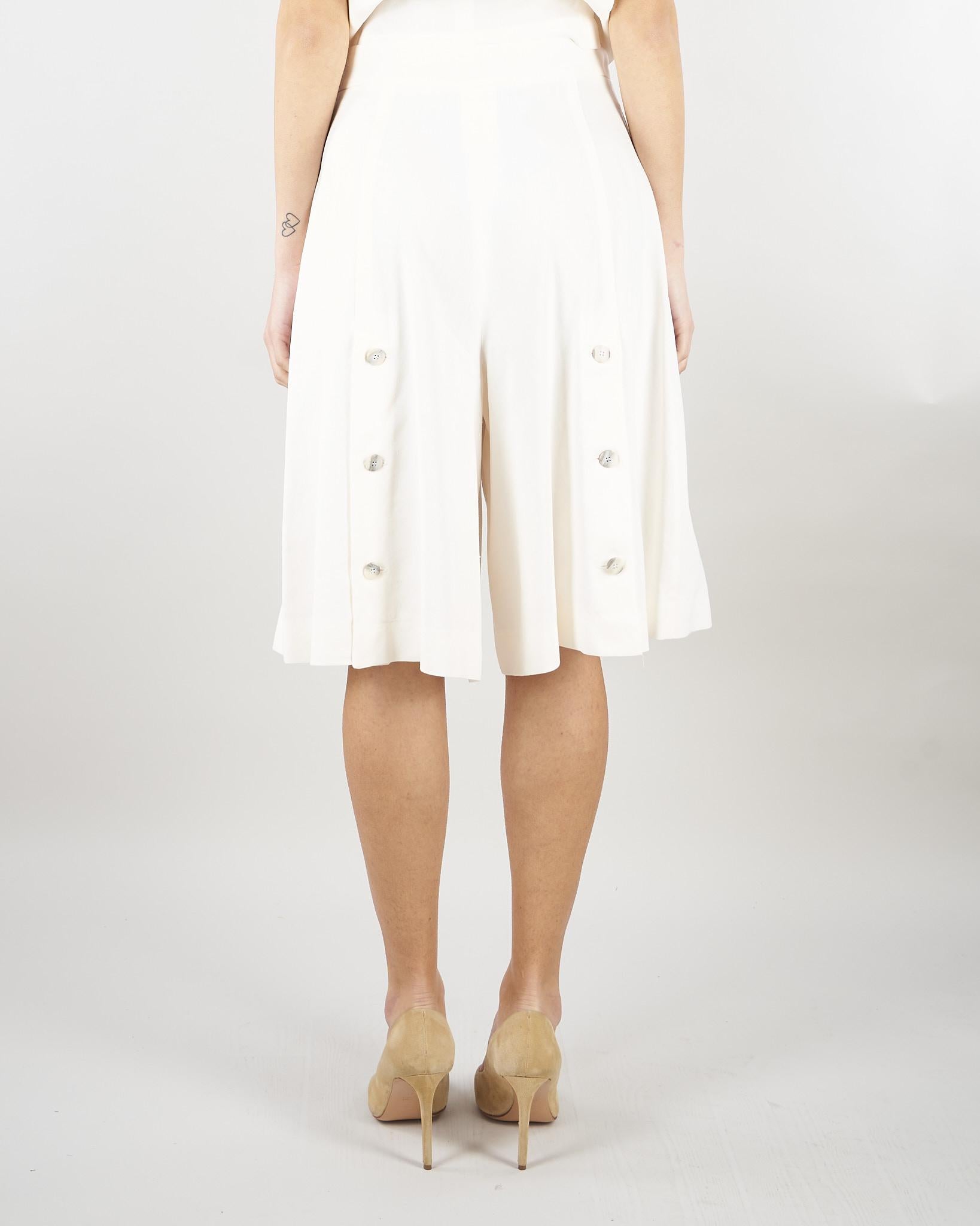 Short Bianco in misto lino e viscosa stretch MLMACAICI 4 MARELLA 