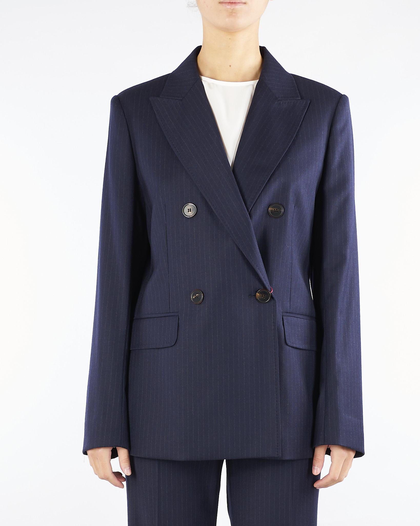 Blazer Blu doppiopetto in flanella PUCCI 13 MAX MARA STUDIO 