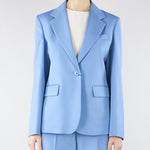 Blazer Azzurro in lana stretch WKDLAMINE 5 MAX MARA WEEKEND 