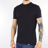 T-shirt basic Nero con patch logo Dsquared Milano