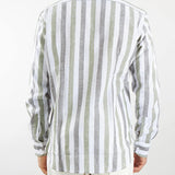 Camicia a righe multicolor in lino Delsiena