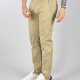 Pantalone Beige in cotone con tasche america
