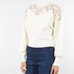 Maglia Dolcevita Panna con inserti in pizzo TP3406 282 TWIN SET 