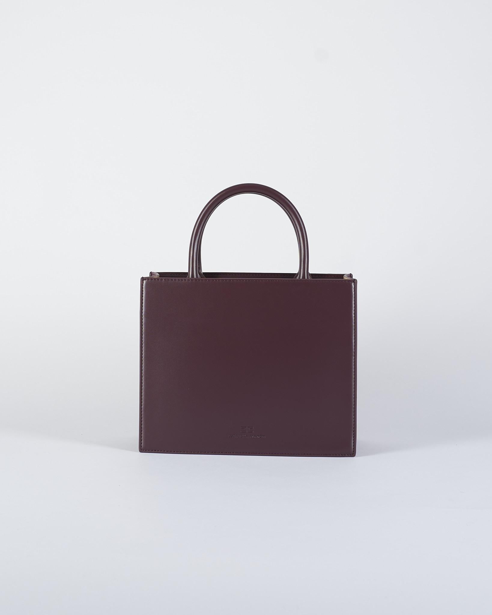 Borsa Tote piccola Merlot con logo BS33A56E2 EA4 ELISABETTA FRANCHI 