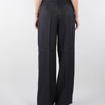Pantalone Nero in tela di lino MSTMATERIA 35 MAX MARA STUDIO 