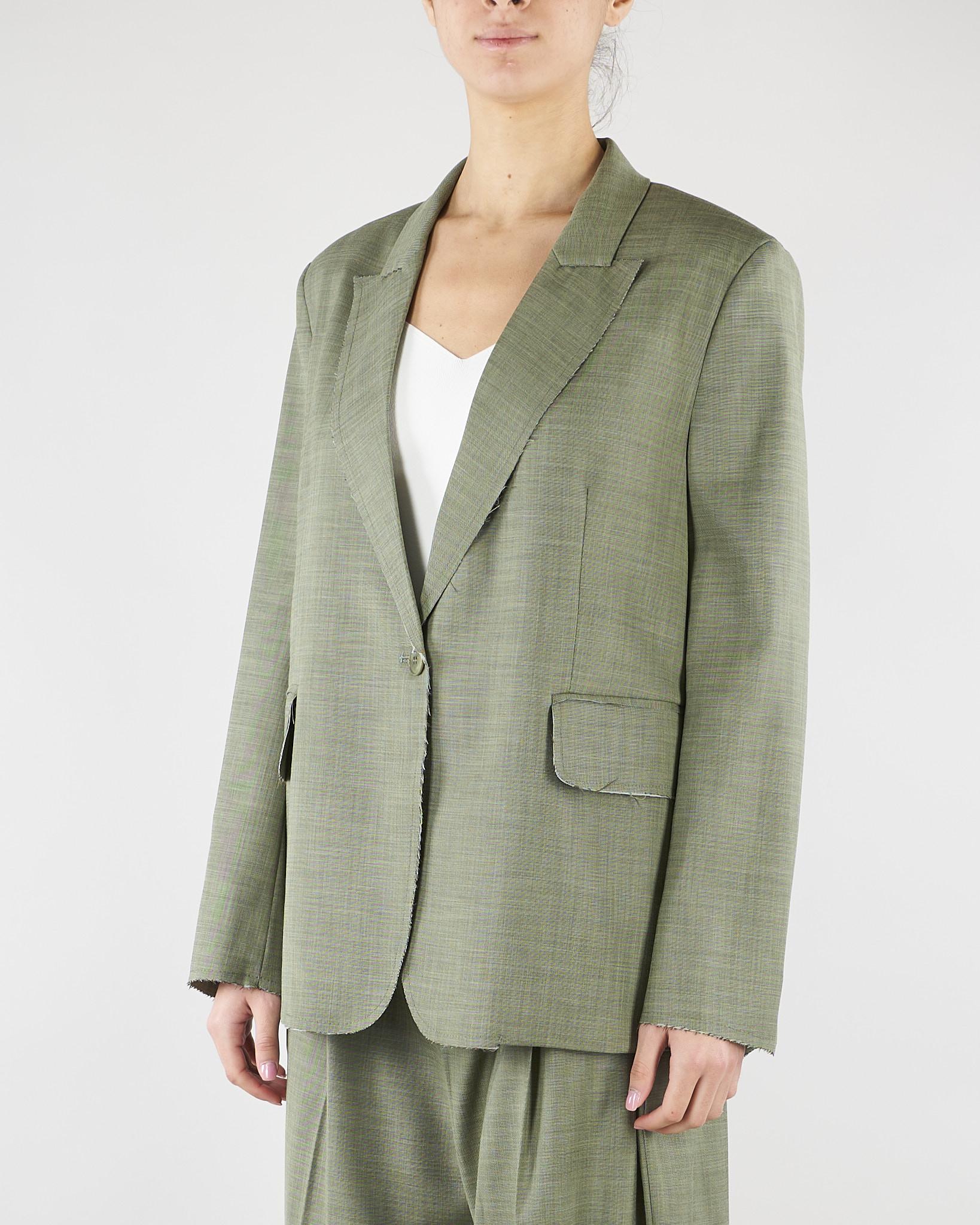 Blazer Verde con bordi sfrangiati TAB0049 17 VICOLO 