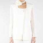 Giacca Barnet Avorio con fiore e maniche velate BARNET 4 NENETTE 