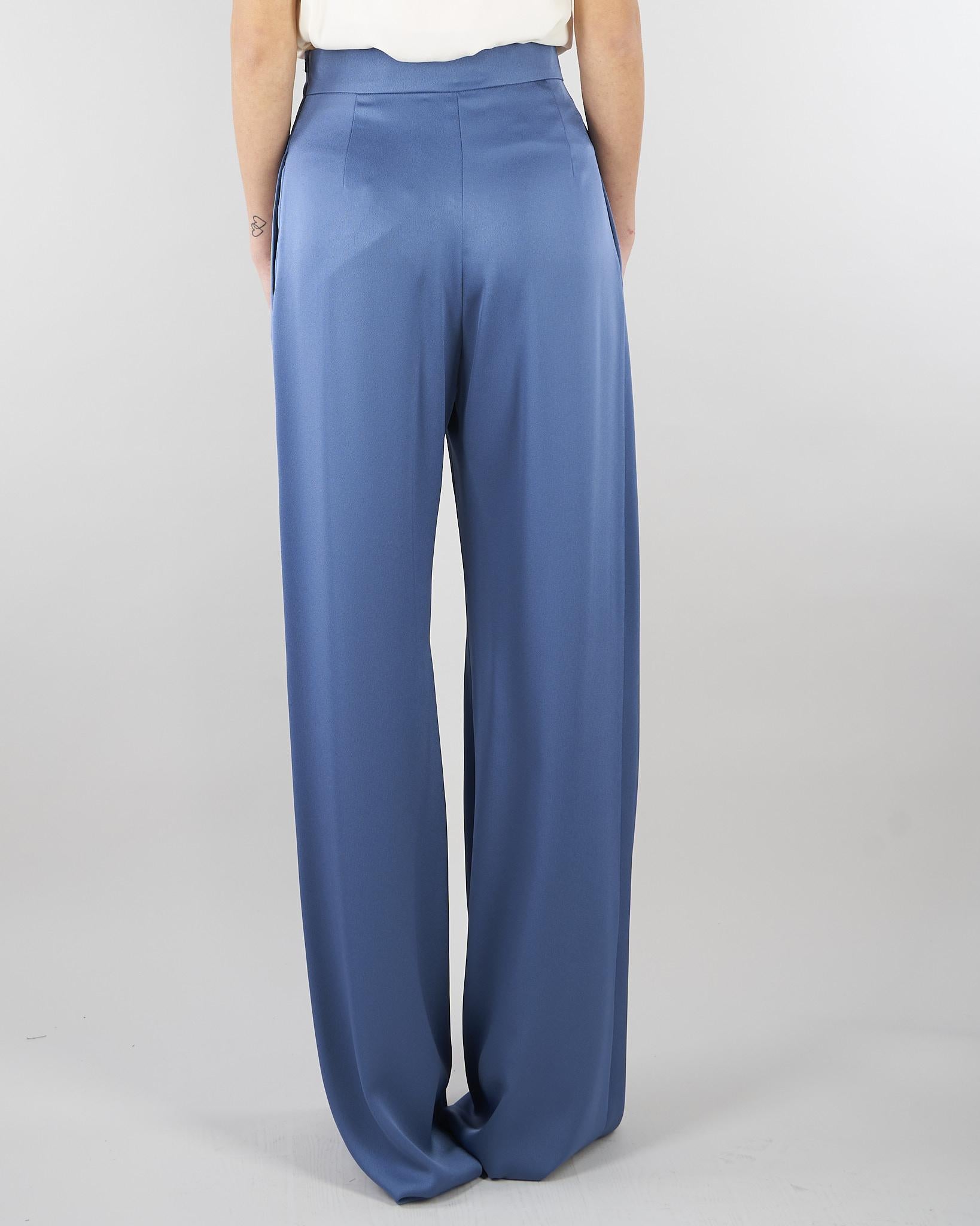 Pantalone Avio in satin leggero MSEDIVO 8 MAX MARA STUDIO 