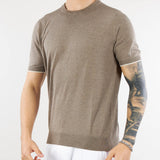 Maglia in misto seta e cotone con profili a contrasto Jeordie's