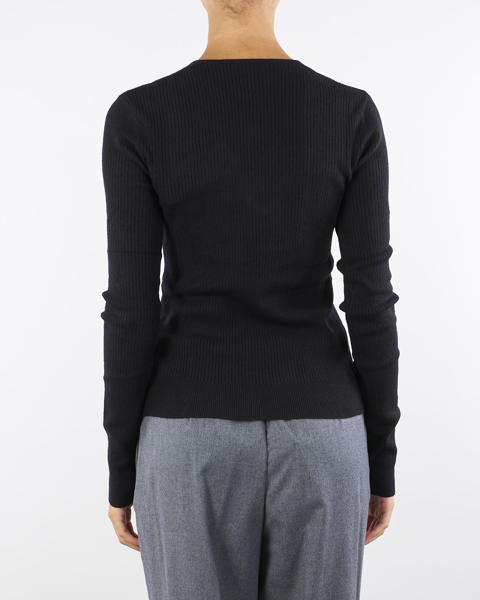 Maglia Nero aderente con catene 2K0331K7S0 K103 PATRIZIA PEPE 