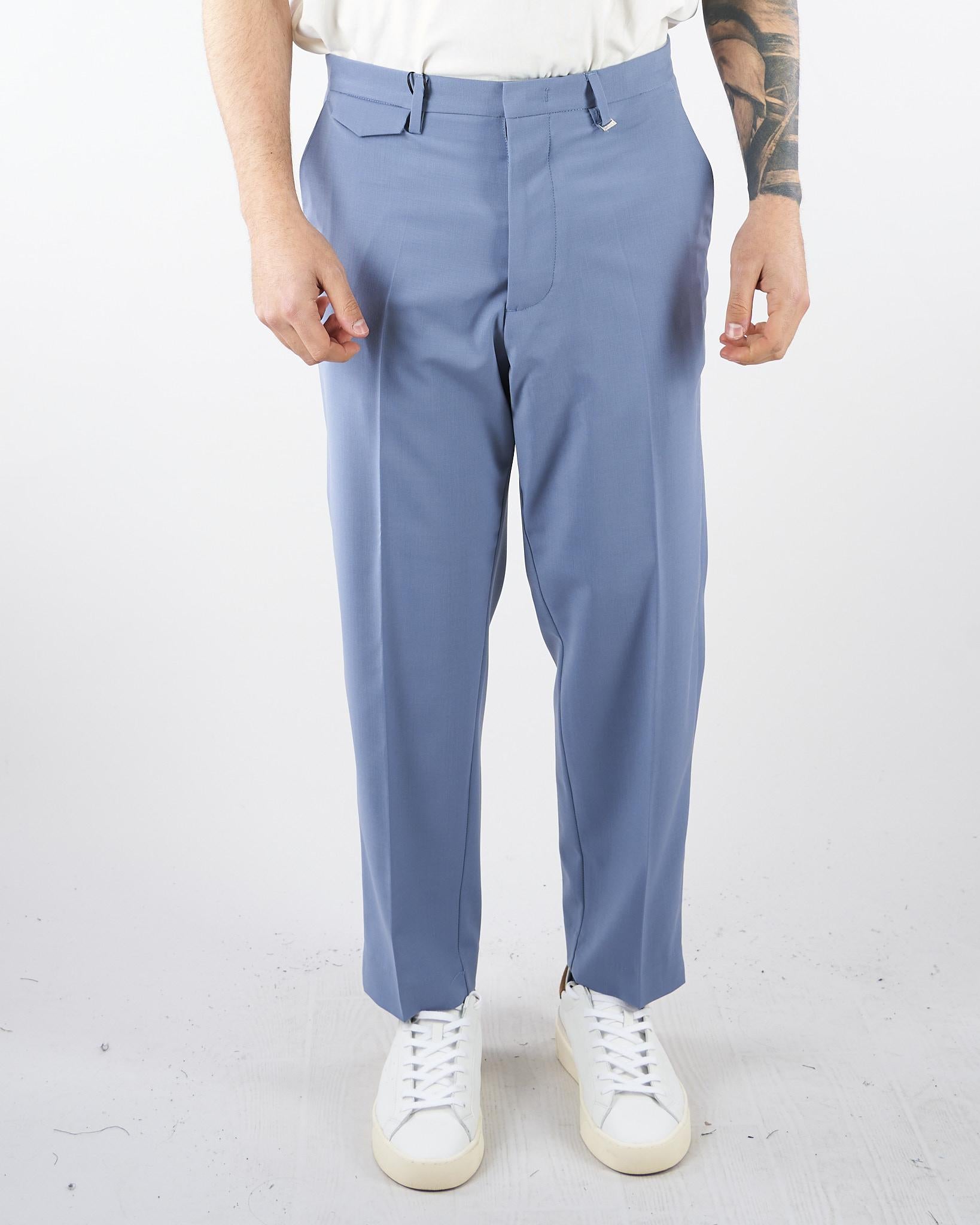 Pantalone Celeste in fresco lana PA3716 18 I'M BRIAN 