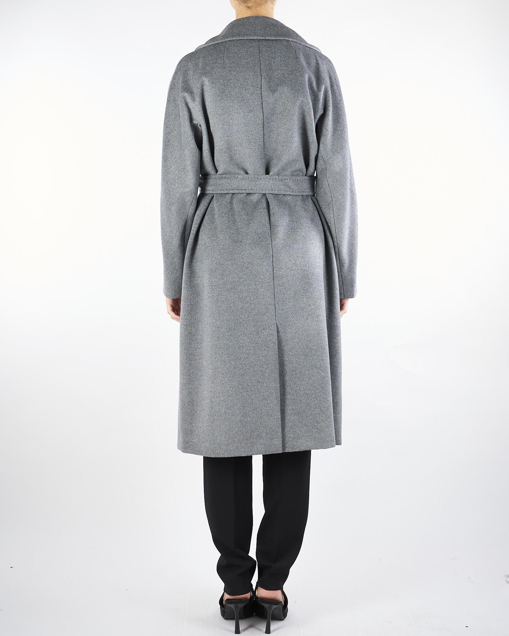 Cappotto Grigio  midi doppiopetto in lana Resina RESINA 11 MAX MARA WEEKEND 