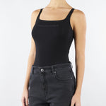 Body Nero in jersey con logo in strass BO02350E3 110 ELISABETTA FRANCHI 