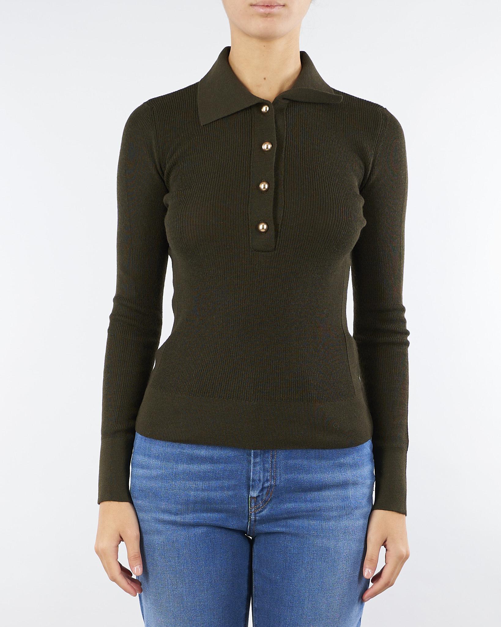 Maglia Polo Verde a costine Maby MABY 308 NENETTE 