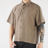 Camicia jacquard Taupe Relaxed fit CA3633 35 I'M BRIAN 