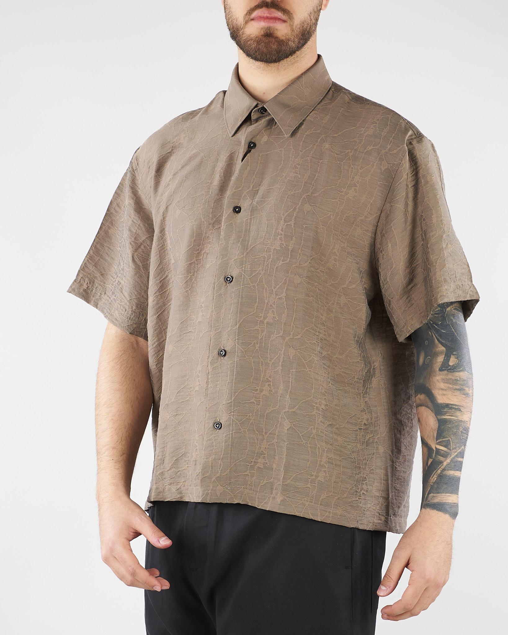 Camicia jacquard Taupe Relaxed fit CA3633 35 I'M BRIAN 