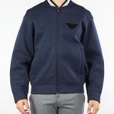 Bomber Blu in double jersey con ricamo logo EM002877AF175452 UB118 EMPORIO ARMANI 
