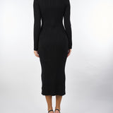 Abito Nero in maglia jacquard TT3222 6 TWIN SET 