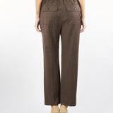 Pantalone Marrone in flanella di lana HATELEY 44 MAX MARA WEEKEND 