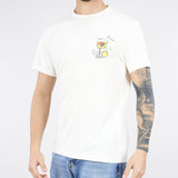 T-shirt Panna con stampa