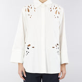 Camicia in tela di cotone con ricami