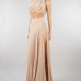 Abito Carne-Burro Red Carpet in tulle e jersey lurex ABR4462E2 X81 ELISABETTA FRANCHI 
