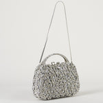 Clutch Argento in metallo con pietre ACA0183 50 ANNA CECERE 