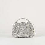Clutch Argento in metallo con pietre ACA0183 50 ANNA CECERE 