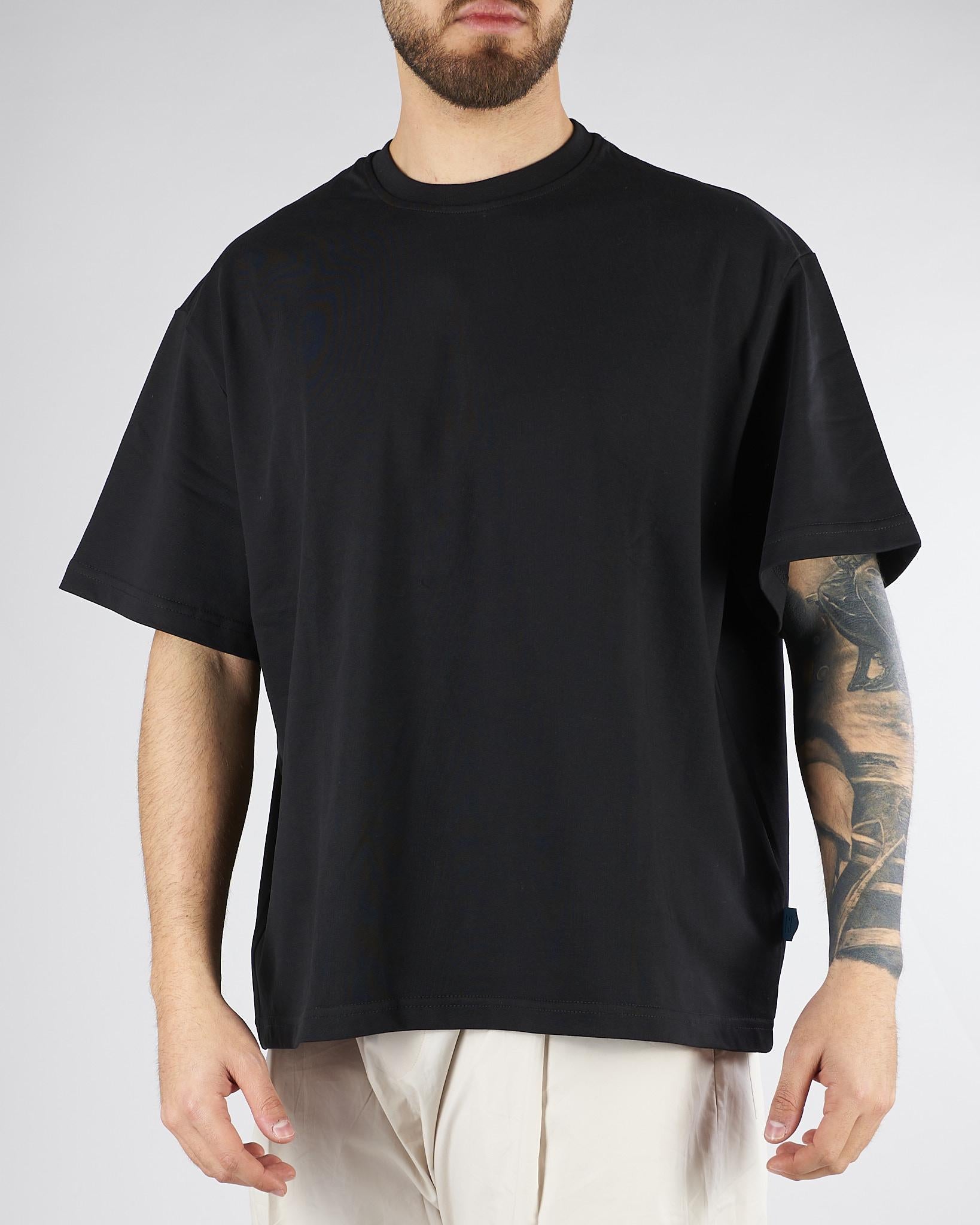 T-shirt Boxy fit Nero in cotone MAU3DICI026TMC 99 3DICI 