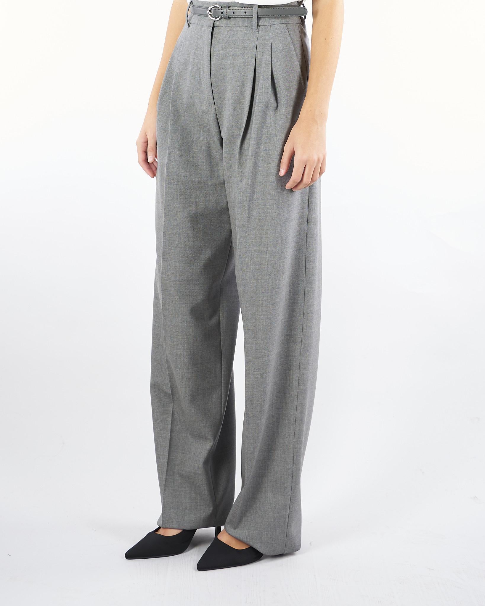 Pantalone Grigio in saglia di lana ENTRATA 10 MAX MARA STUDIO 