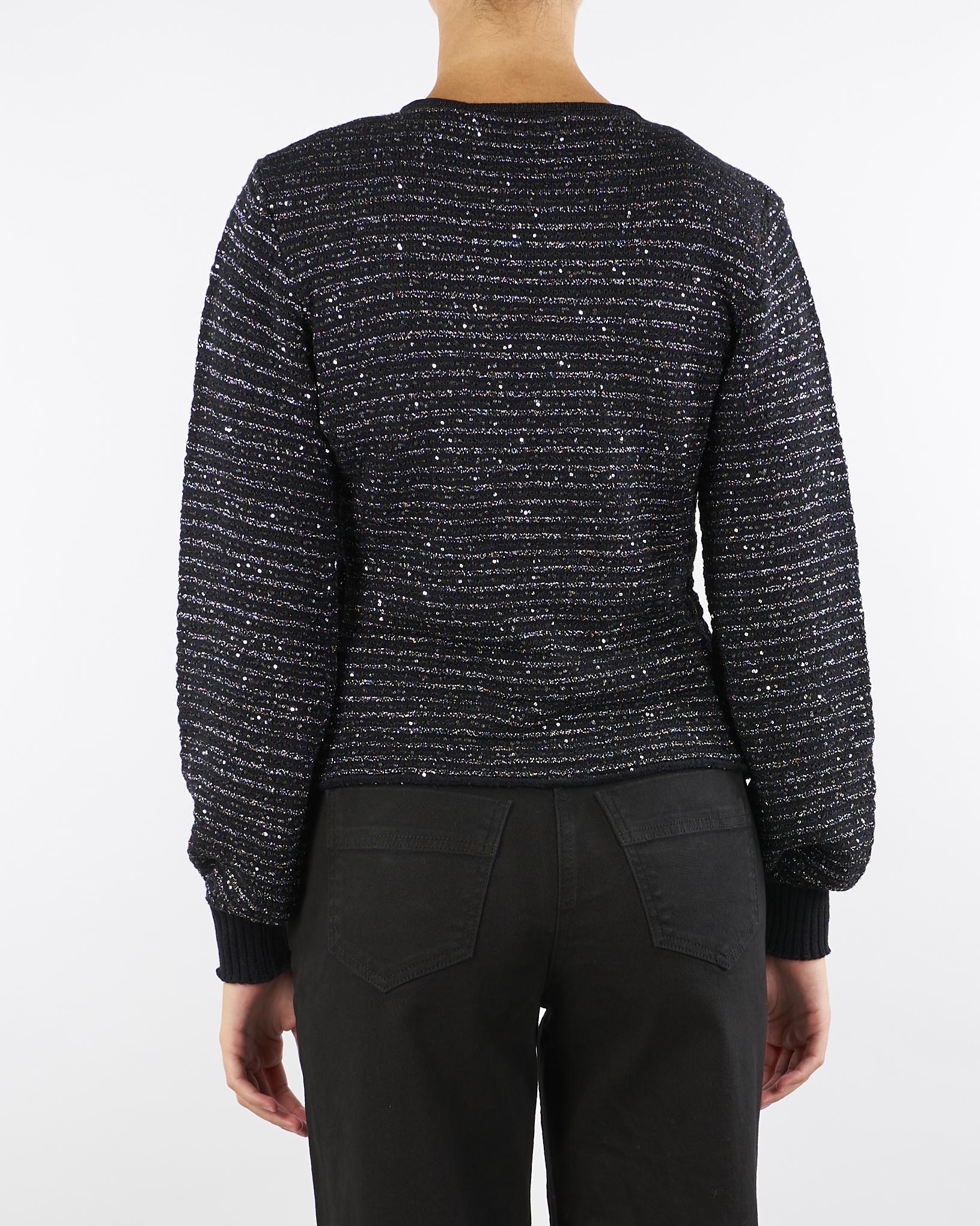 Cardigan Nero in lurex CRO5001C0330050 V00 SIMONA CORSELLINI 