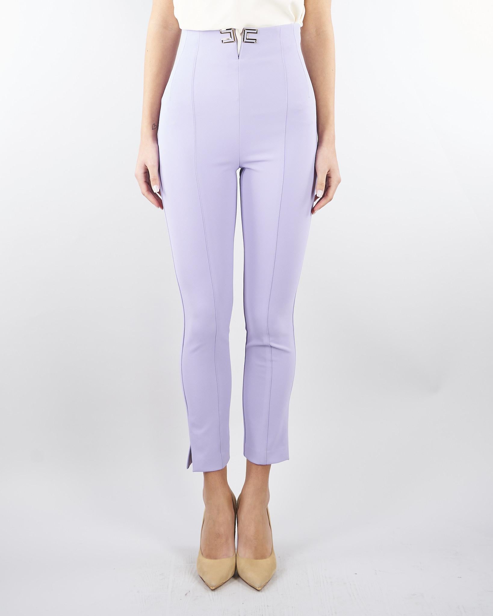 Pantaloni Lilla in doppio crêpe stretch con dettagli logo PA16361E2 EV7 ELISABETTA FRANCHI 