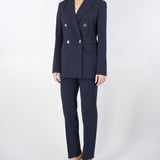 Blazer Blu doppiopetto in jersey