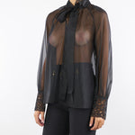 Blusa Nero in organza Fiji FIJI 700 NENETTE 