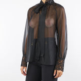 Blusa Nero in organza Fiji FIJI 700 NENETTE 