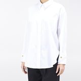 Camicia in popeline con taschino ricamato