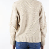 Cardigan Beige in filato di lana STALLO 3 MAX MARA WEEKEND 
