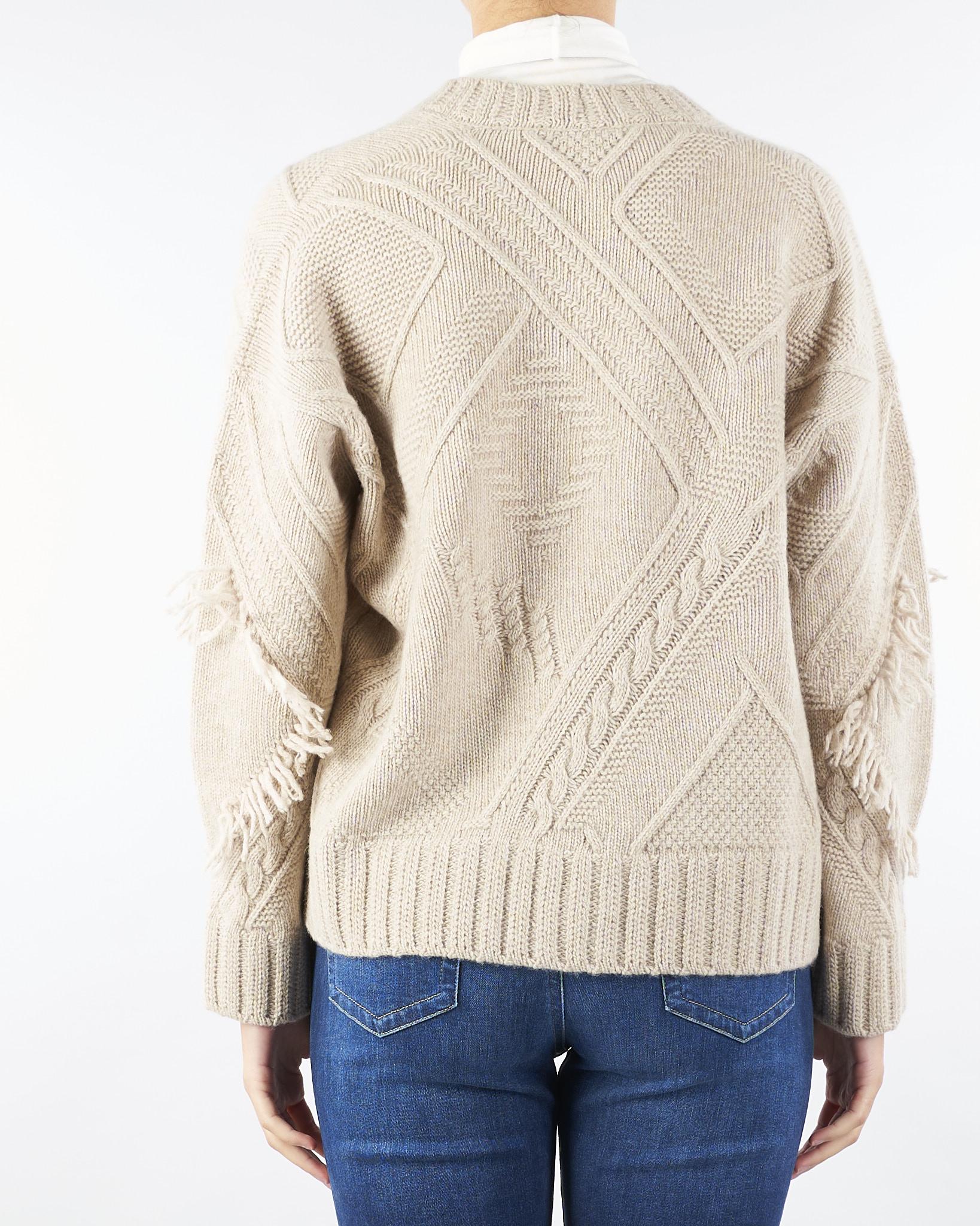 Cardigan Beige in filato di lana STALLO 3 MAX MARA WEEKEND 
