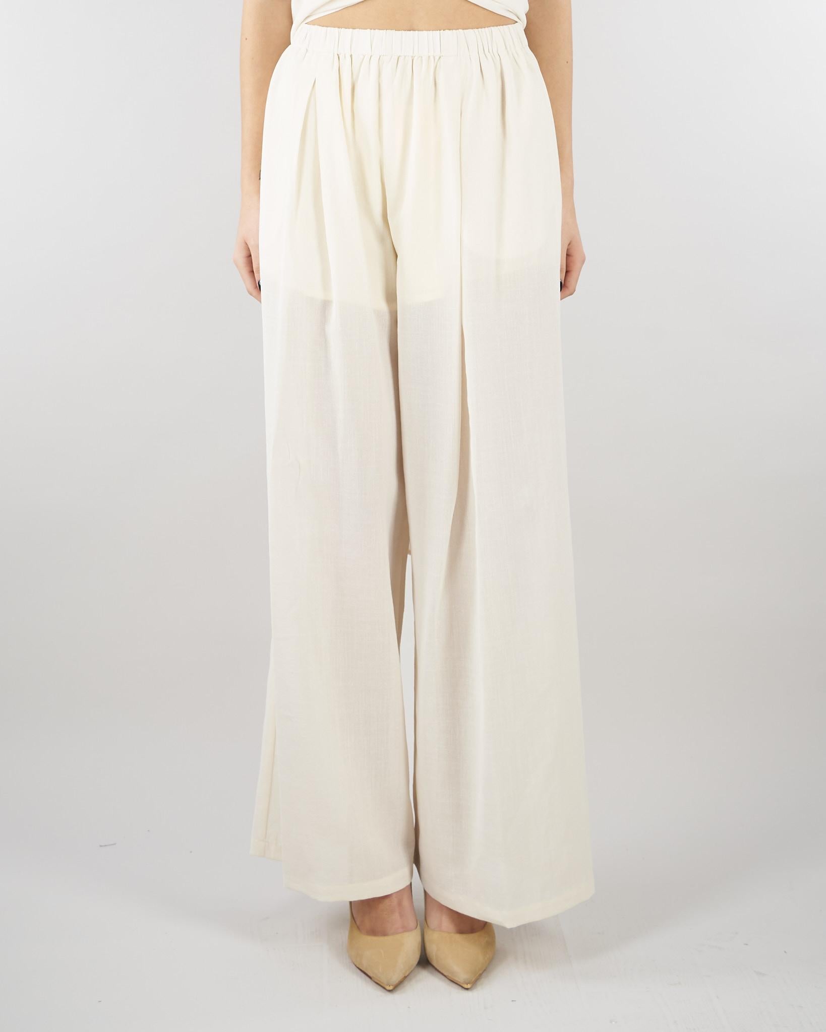 Pantalone Panna wide leg con elastico SS260135 2 ELEH 