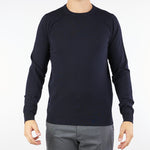 Maglia Blu in lana merinos 30618 400 JEORDIE'S 