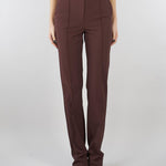 Pantaloni Cacao in tessuto tecnico bielastico con cintura PA17261E2 644 ELISABETTA FRANCHI 