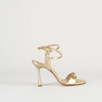 Sandalo Oro in raso con accessorio gold 7590 18 FRANCESCO SACCO 