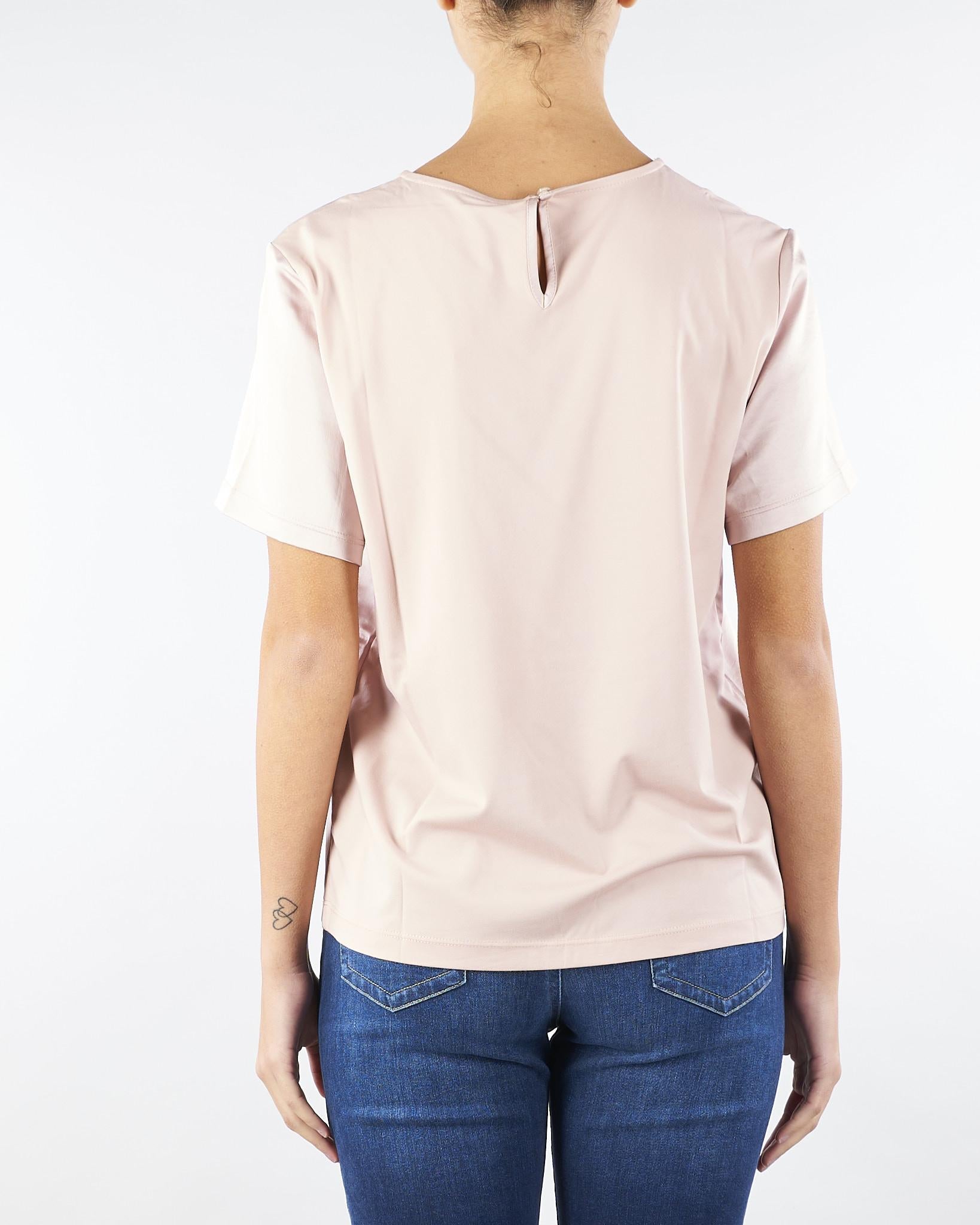 T-shirt Rosa in raso e jersey GILBERT 8 MAX MARA WEEKEND 