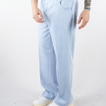 Pantalone Celeste con gamba e fondo ampio PAU3DICI039B 30 3DICI 
