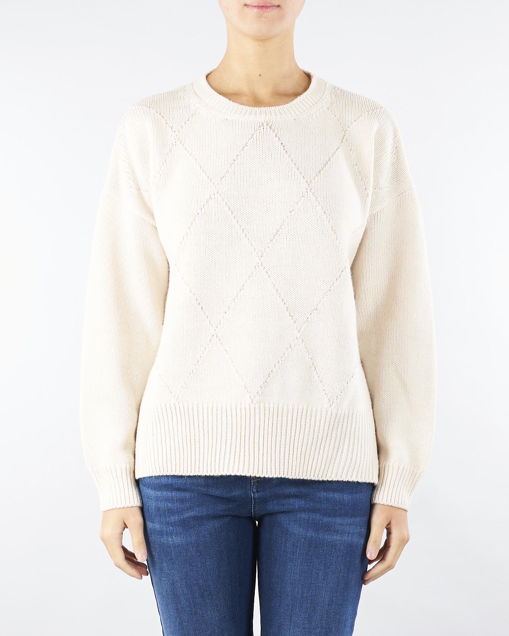 Maglia jacquard Panna RI5FP009 1041 ICONA 