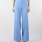Pantalone palazzo Azzurro in tela di lana WKDVISIVO 5 MAX MARA WEEKEND 