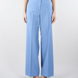 Pantalone palazzo Azzurro in tela di lana WKDVISIVO 5 MAX MARA WEEKEND 