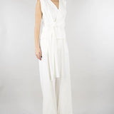 Pantalone Bianco wide leg con elastico SS260084 1 ELEH 