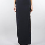 Gonna Nero in crêpe leggero con zip gioiello GO16561E2 110 ELISABETTA FRANCHI 